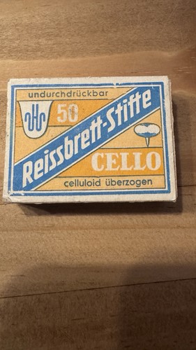 Cello reißbrett stifte 50er - cello, reißbrett-